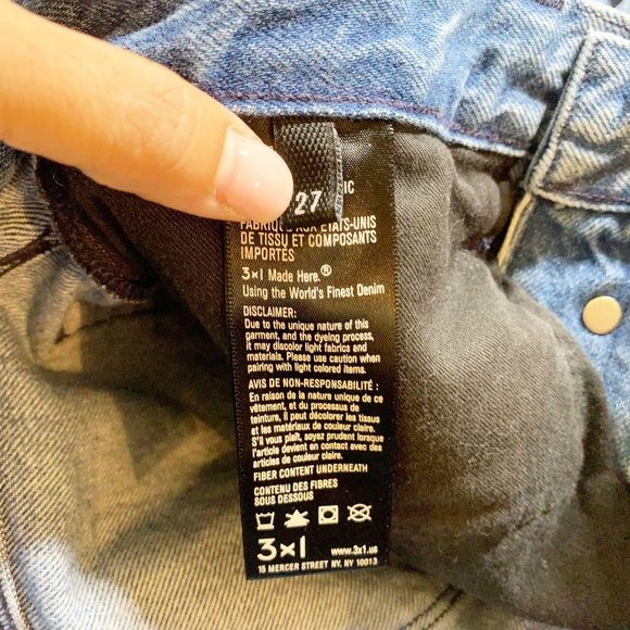 3 x 1 Jeans Fringe Straight Crop Stella Sz 27 - Picture 8 of 12